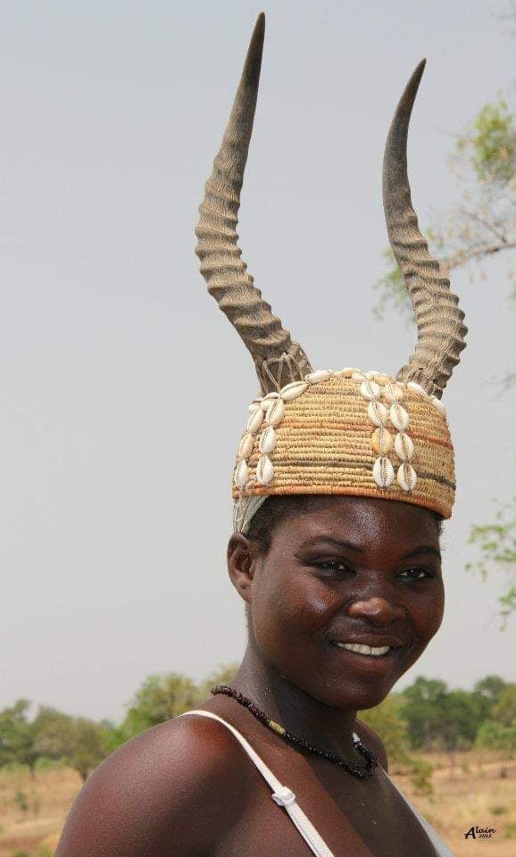 Travel to Togo, traditional dance cap 